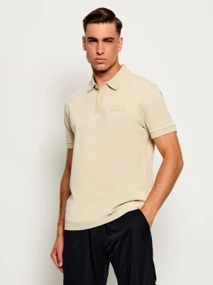 BOSS GREEN Polo Paddy Structure | Regular Fit beżowy