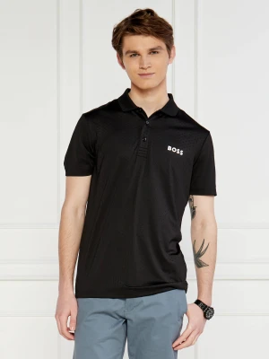 BOSS GREEN Polo Paddytech | Regular Fit | stretch czarny