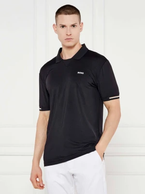 BOSS GREEN Polo Palle Mesh | Regular Fit | stretch czarny