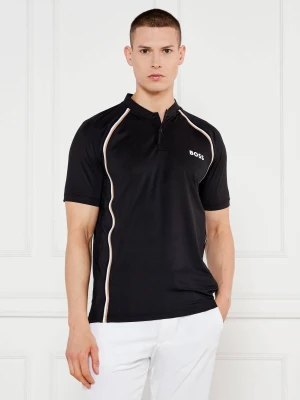 BOSS GREEN Polo Pariq TOC Mesh | Slim Fit | stretch czarny
