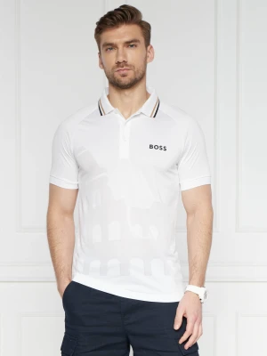 BOSS GREEN Polo Patteo | Slim Fit | stretch biały