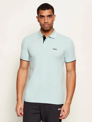 BOSS GREEN Polo Paul | Slim Fit | stretch błękitny