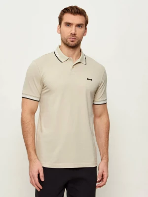 BOSS GREEN Polo Paul | Slim Fit | stretch beżowy