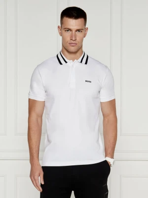 BOSS GREEN Polo Paule | Slim Fit biały