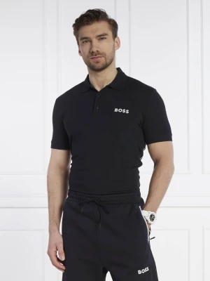 BOSS GREEN Polo Paule | Slim Fit | stretch granatowy