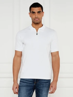 BOSS GREEN Polo Philix DropNeedle AC | Regular Fit | stretch biały