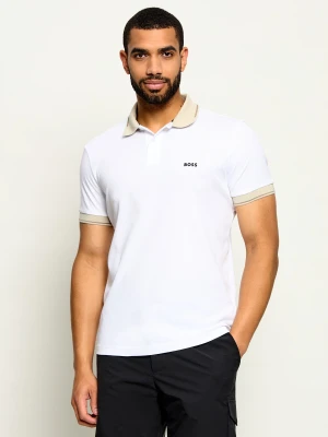 BOSS GREEN Polo PL_Network Paule | Slim Fit biały