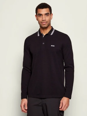 BOSS GREEN Polo Plisy | Regular Fit czarny