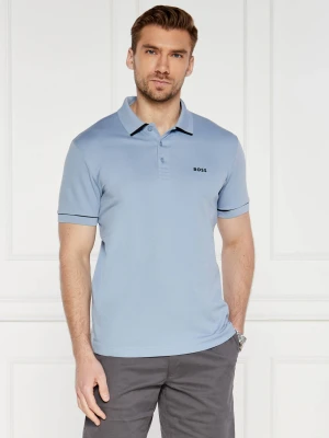 BOSS GREEN Polo | Slim Fit niebieski
