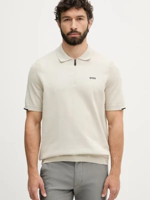 BOSS Green polo swetrowe męskie bawełniane