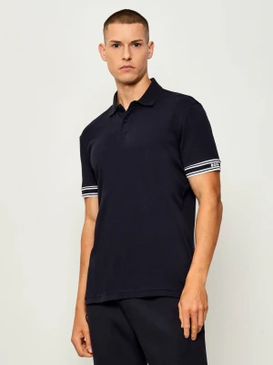 BOSS GREEN Polo Zone | Slim Fit granatowy