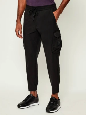 BOSS GREEN Spodnie cargo T_Urbanex-CargoLight | Tapered fit czarny