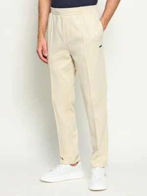 BOSS GREEN Spodnie dresowe JT_Network | Tapered fit beżowy