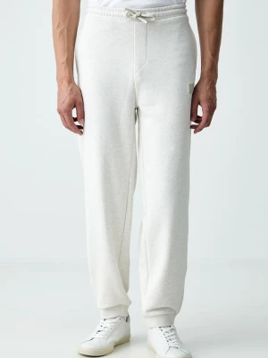 BOSS Green spodnie dresowe męskie z bawełną JT_Long Pants beżowy