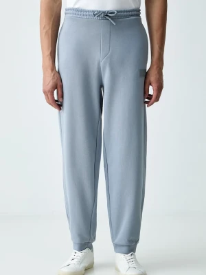 BOSS Green spodnie dresowe męskie z bawełną JT_Long Pants niebieski