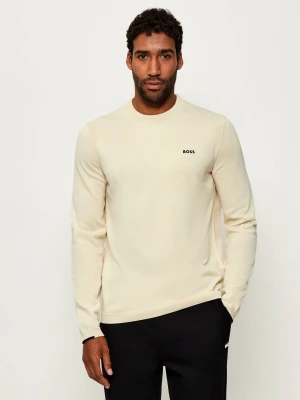 BOSS GREEN Sweter K_Ever-X CN | Regular Fit kremowy