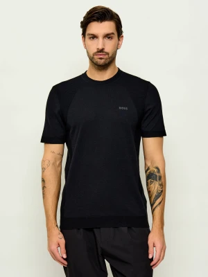 BOSS GREEN Sweter KN_Momentum-Lite TS | Regular Fit czarny
