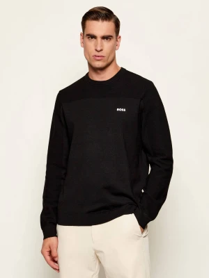 BOSS GREEN Sweter KN_Momentum-X CN | Regular Fit | z dodatkiem wełny czarny