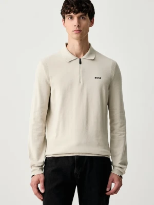 BOSS Green sweter męski bawełniany KN_Ever-X PL beżowy