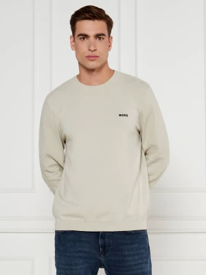 BOSS GREEN Sweter Momentum-X_CN | Regular Fit | z dodatkiem wełny beżowy