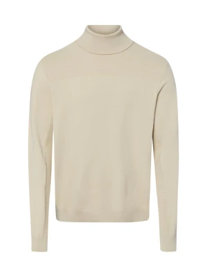 BOSS Green sweter z golfem z domieszką wełny Mężczyźni beżowy