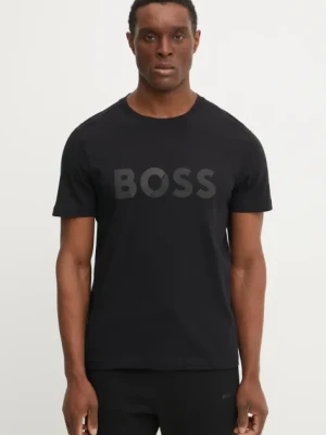 BOSS Green t-shirt bawełniany męski kolor czarny z nadrukiem 50530990