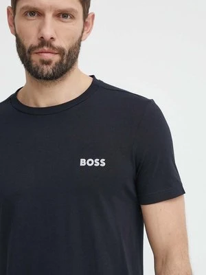 Boss Green t-shirt bawełniany męski kolor niebieski gładki 50515620