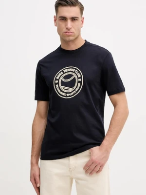 BOSS Green t-shirt bawełniany TS_Join Logo granatowy