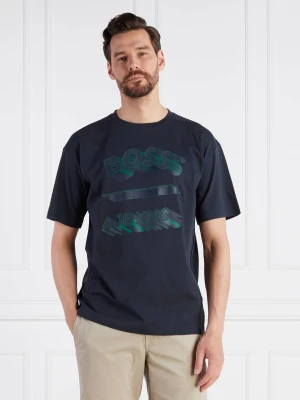 BOSS GREEN T-shirt Boss x AJBXNG Talboa AJ 1 | Relaxed fit granatowy