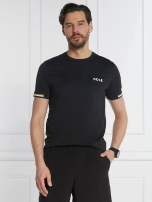 BOSS GREEN T-shirt boss x matteo berrettini | Slim Fit | stretch czarny