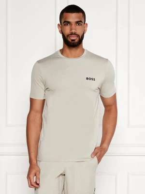 BOSS GREEN T-shirt Check TOC | Slim Fit | stretch beżowy