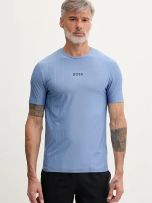 BOSS Green T-shirt męski niebieski