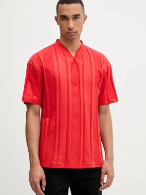 BOSS Green T-shirt męski bawełniany czerwony