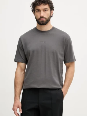 BOSS Green T-shirt męski bawełniany Tee 10 szary