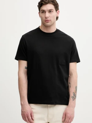 BOSS Green T-shirt męski bawełniany TS_Structure czarny