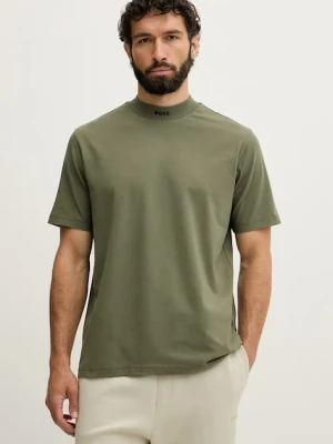 BOSS Green T-shirt męski bawełniany z elastanem Tee Collar