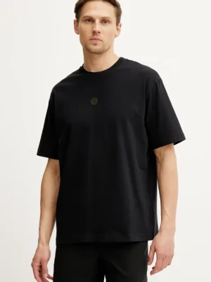 BOSS Green t-shirt męski kolor czarny gładki 50535409