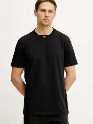 BOSS Green t-shirt męski kolor czarny gładki 50537836