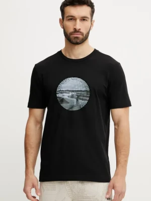 BOSS Green t-shirt męski kolor czarny z nadrukiem 50537847
