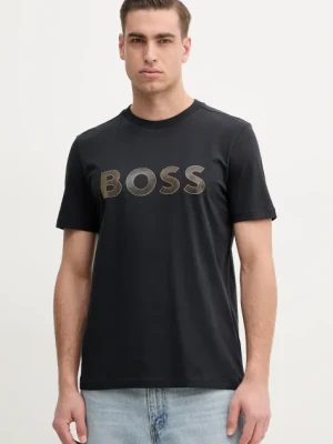 BOSS Green t-shirt męski kolor granatowy z aplikacją 50535170