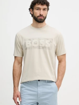 BOSS Green T-shirt męski z bawełną