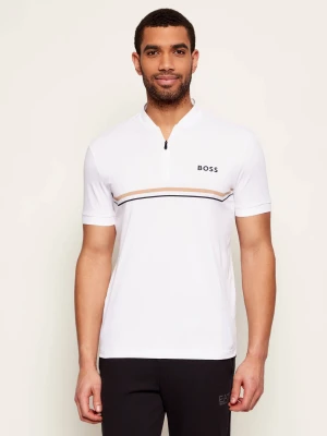 BOSS GREEN T-shirt PL_TOC Spin | Slim Fit biały