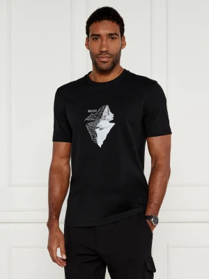 BOSS GREEN T-shirt | Regular Fit czarny