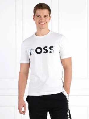 BOSS GREEN T-shirt | Regular Fit biały