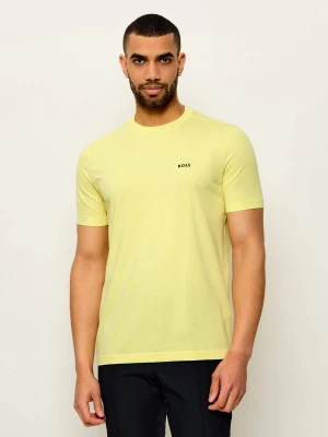 BOSS GREEN T-shirt | Regular Fit | stretch żółty