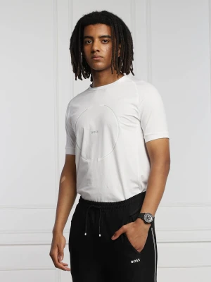 BOSS GREEN T-shirt Taleo | Slim Fit | stretch biały