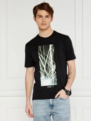 BOSS GREEN T-shirt Tee 6 | Regular Fit | stretch czarny