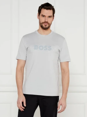 BOSS GREEN T-shirt Tee DropNeedle | Regular Fit popielaty