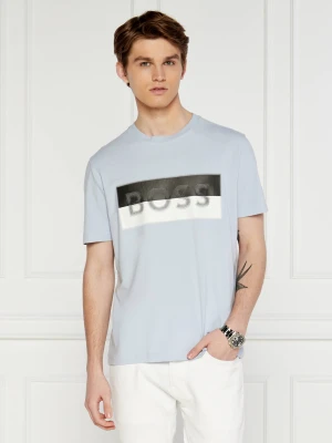 BOSS GREEN T-shirt Tee | Regular Fit błękitny
