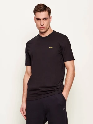 BOSS GREEN T-shirt Tee | Regular Fit | stretch czarny